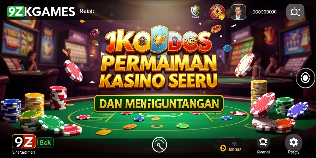 Screenshot gameplay 9ZKGAMES menampilkan momen seru dalam permainan Kasino.