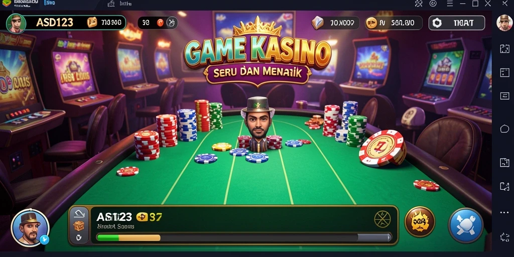 Tampilan gameplay menarik dari ASD123 dengan suasana kasino yang hidup.