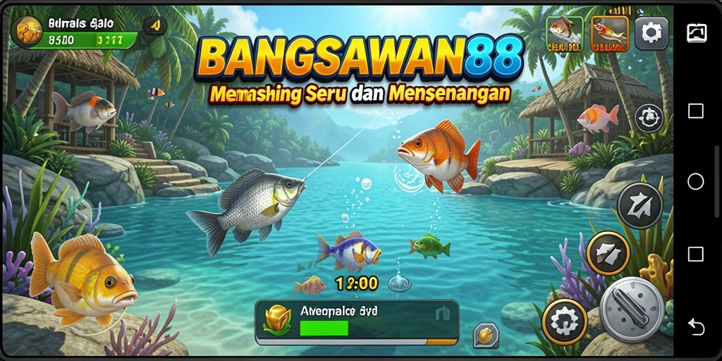 Tampilan gameplay menarik BANGSAWAN88 dengan berbagai ikan warna-warni.