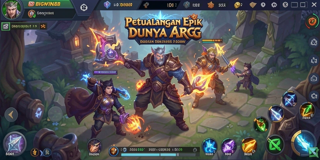 Tampilan menakjubkan dari gameplay petualangan ARPG BIGWIN88.