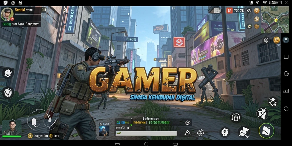 Screenshot GAMERP menunjukkan aksi seru dalam dunia simulasi kehidupan.