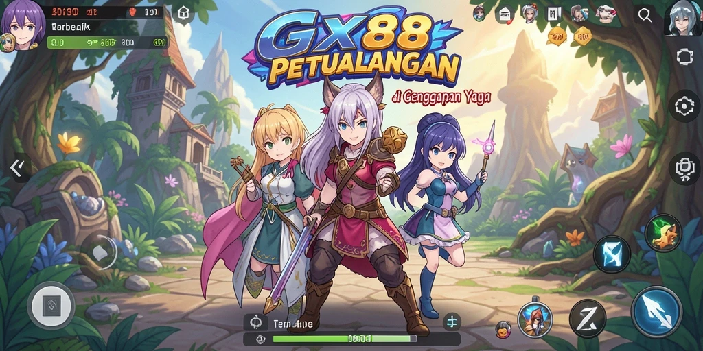Tampilan screenshot GX88 menampilkan aksi seru dalam gameplay Anime.