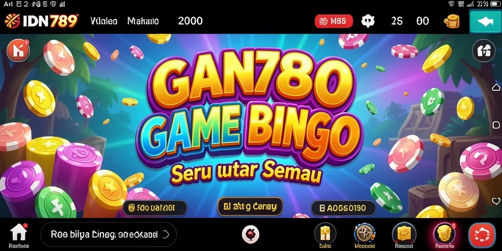 Tampilan gameplay seru IDN789 dengan kartu Bingo.