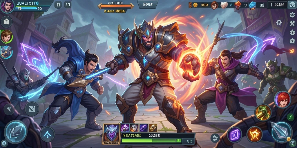 Gameplay seru di arena pertempuran JUALTOTO.