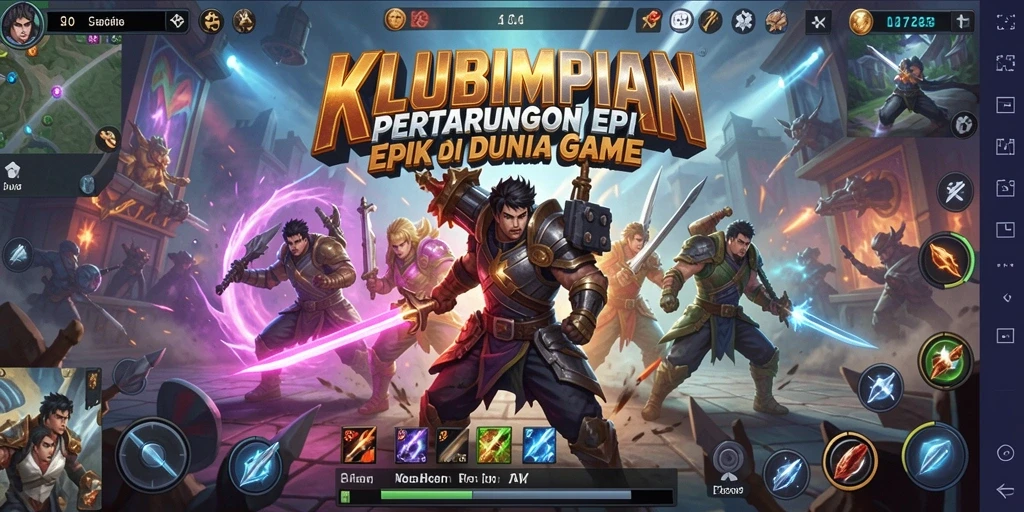 Gambaran pertarungan epik di KLUBIMPIAN.