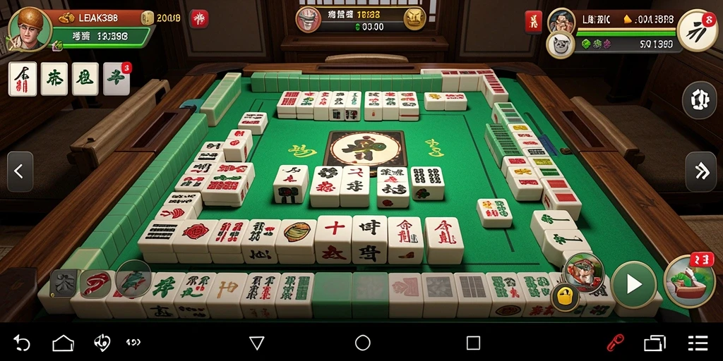 Tampilan gameplay LEDAK388 dengan ubin Mahjong yang menawan.