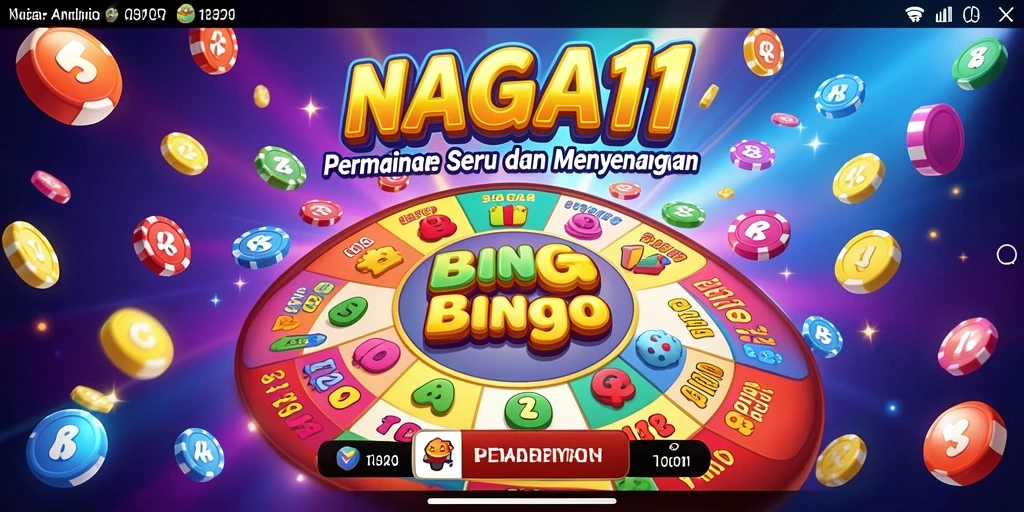 Tampilan gameplay Bingo NAGA11 yang seru dan penuh warna.