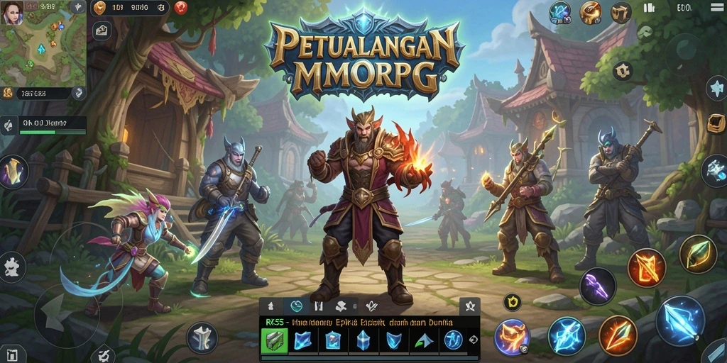 Gameplay seru di dunia fantasi MMORPG RK55.