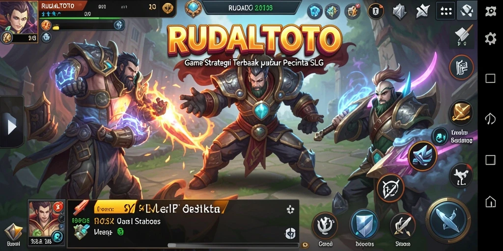 Tampilan gameplay menarik dalam RUDALTOTO dengan aksi SLG yang mendebarkan.