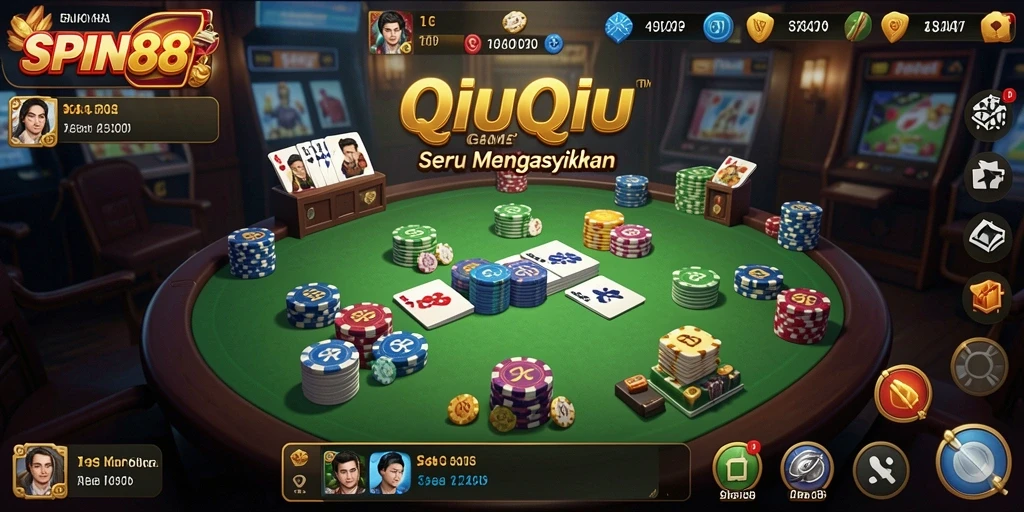 Tampilan menarik gameplay QiuQiu SPIN88 dengan pemain yang aktif.